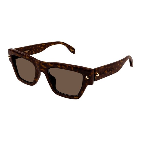NEW ALEXANDER MCQUEEN SUNGLASSES, AM0409S 002 HAVANA BROWN EYEWEAR ALEXANDER MCQ - Picture 1 of 3